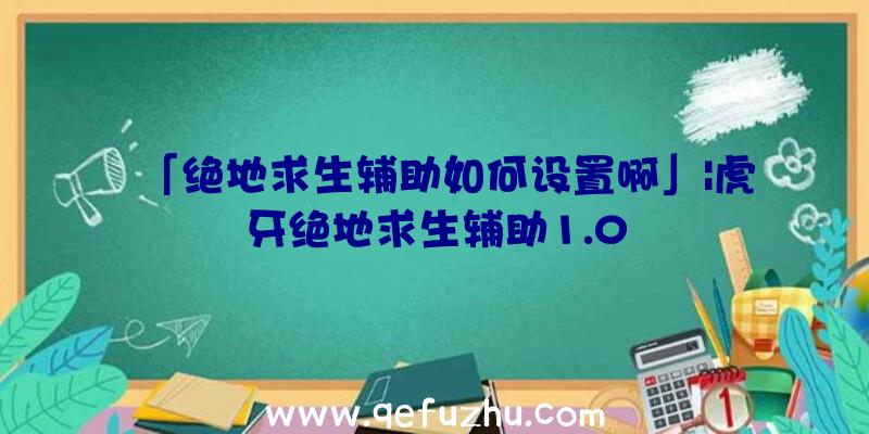 「绝地求生辅助如何设置啊」|虎牙绝地求生辅助1.0